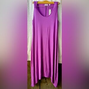 New York & Company Asymmetrical Lavender Maxi Dress A-line Resort